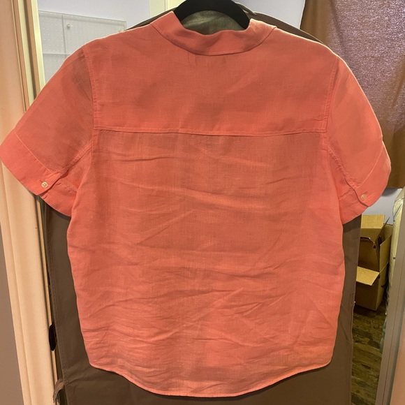 Pink Linen J. Crew Top - Picture 3 of 3